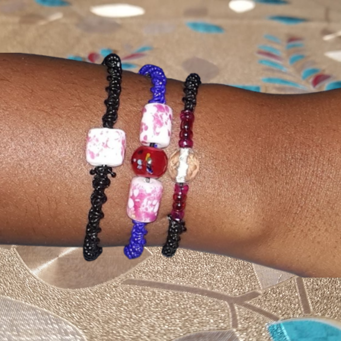 Centered Spiraled DNA Bracelet