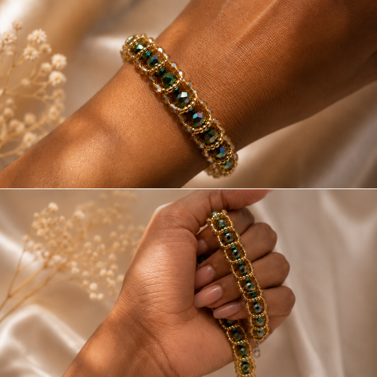 Emerald Charm Bracelet