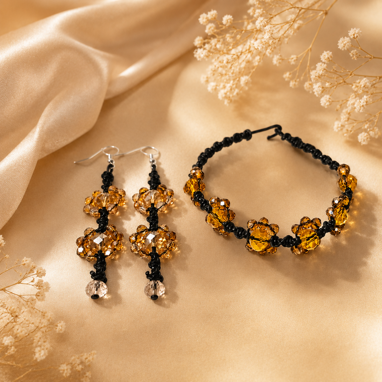 Floral Bracelet and earring set