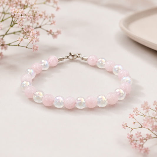 Rose Quartz Iridescent Bracelet