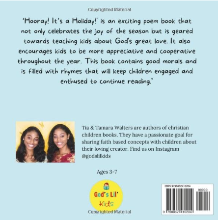 Hooray It's a Holiday- A poem book for kids