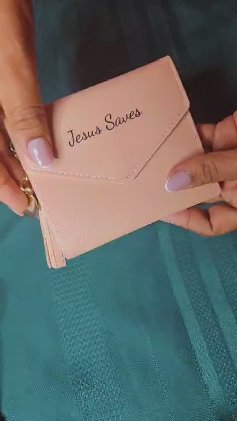 Jesus Saves- Mini ladies wallet